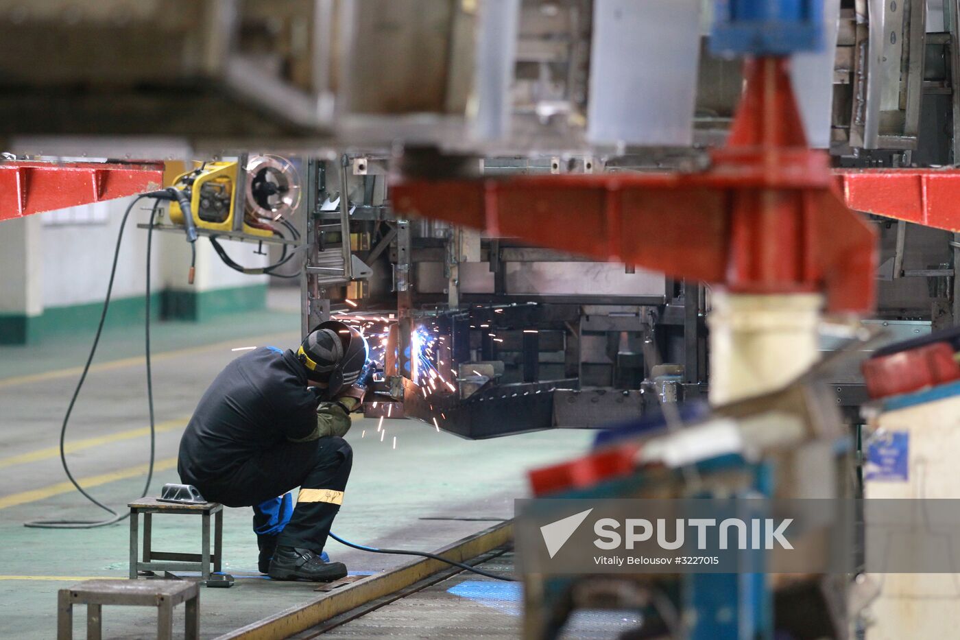 Bus manufacturing at Likino Bus Plant