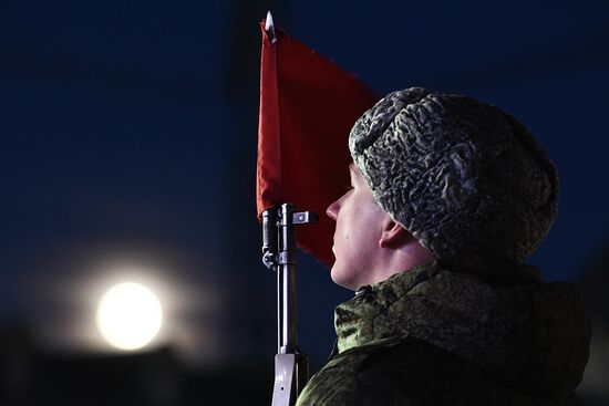 Rehearsal of march devoted to 76th anniversary of military parade on November 7, 1941