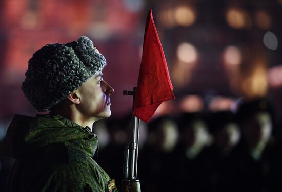 Rehearsal of march devoted to 76th anniversary of military parade on November 7, 1941