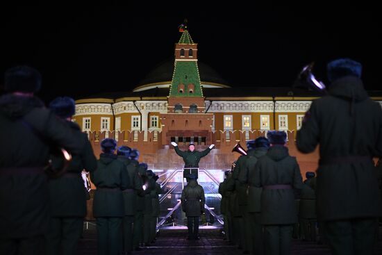 Rehearsal of march devoted to 76th anniversary of military parade on November 7, 1941