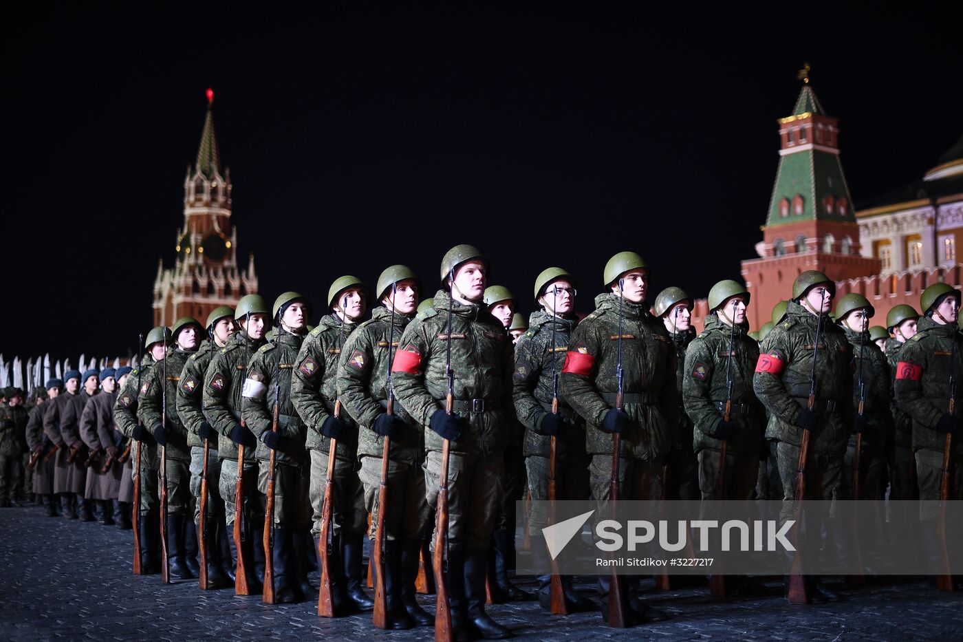 Rehearsal of march devoted to 76th anniversary of military parade on November 7, 1941