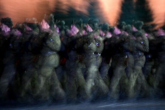 Rehearsal of march devoted to 76th anniversary of military parade on November 7, 1941