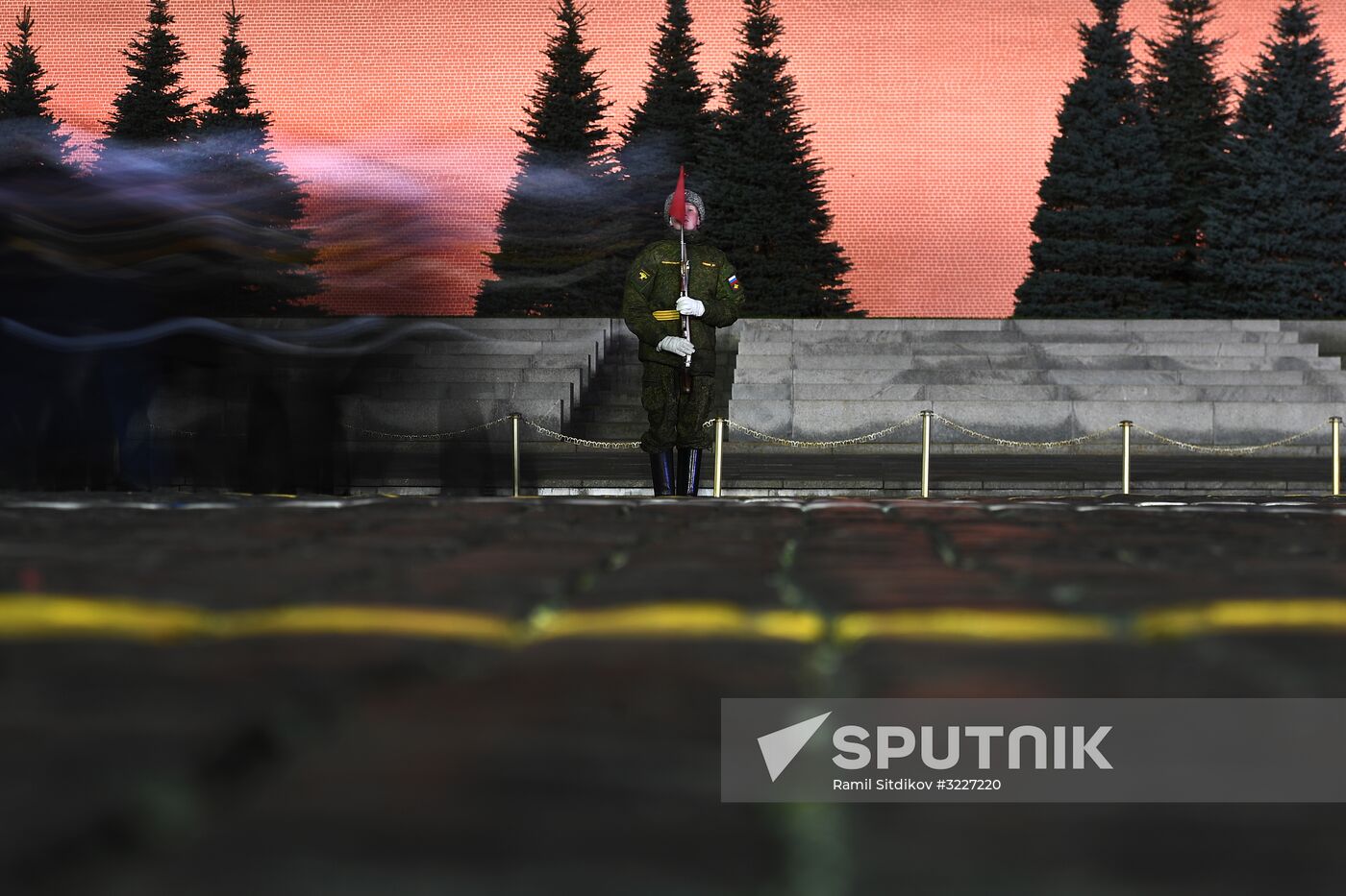 Rehearsal of march devoted to 76th anniversary of military parade on November 7, 1941