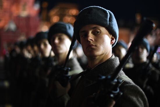 Rehearsal of march devoted to 76th anniversary of military parade on November 7, 1941