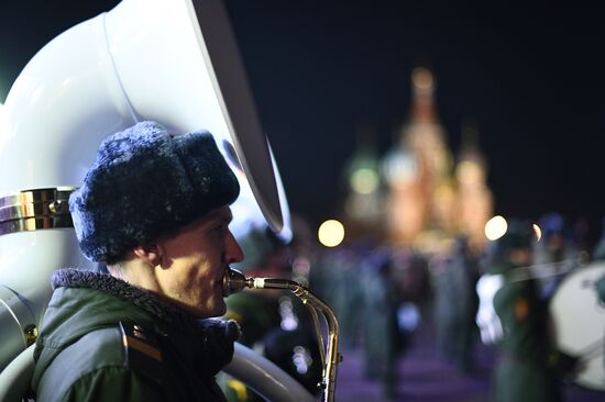 Rehearsal of march devoted to 76th anniversary of military parade on November 7, 1941