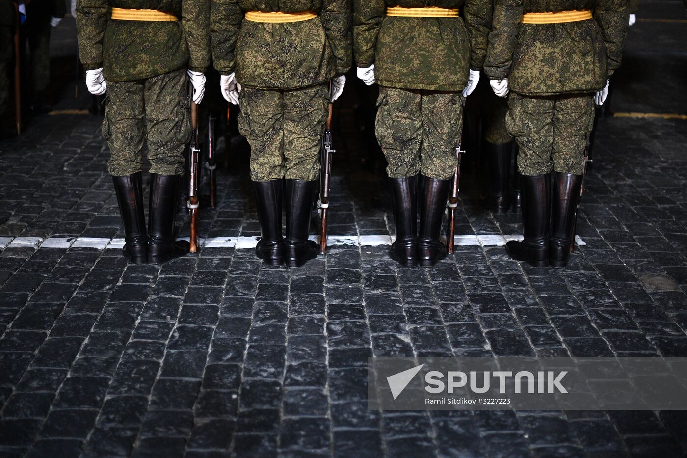 Rehearsal of march devoted to 76th anniversary of military parade on November 7, 1941