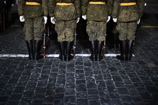 Rehearsal of march devoted to 76th anniversary of military parade on November 7, 1941