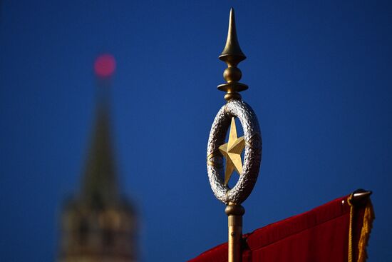 Rehearsal of march devoted to 76th anniversary of military parade on November 7, 1941