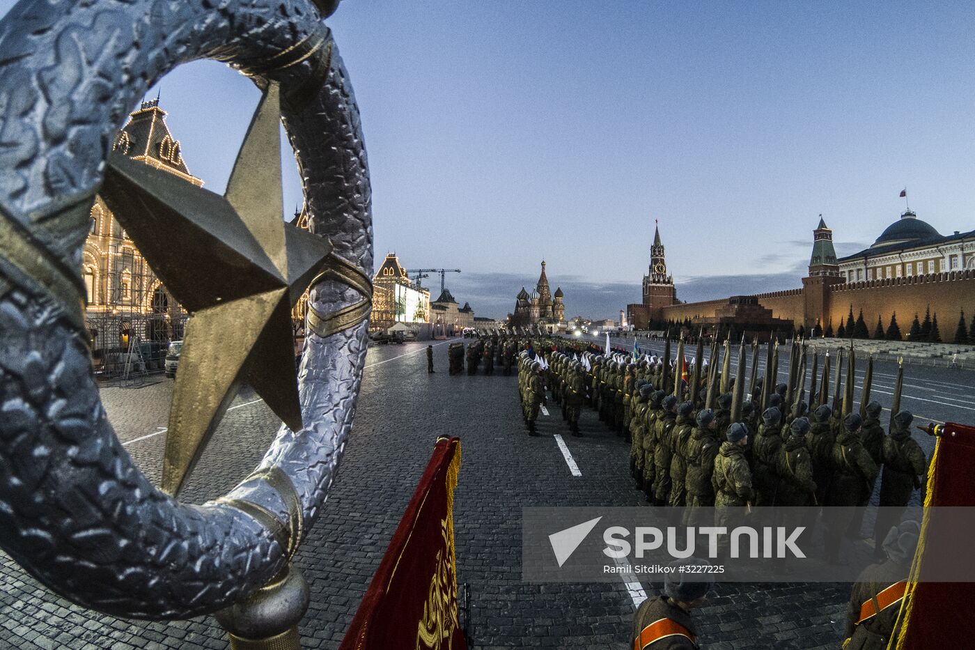 Rehearsal of march devoted to 76th anniversary of military parade on November 7, 1941