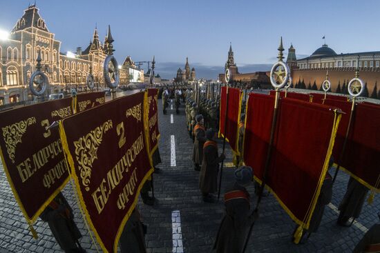 Rehearsal of march devoted to 76th anniversary of military parade on November 7, 1941