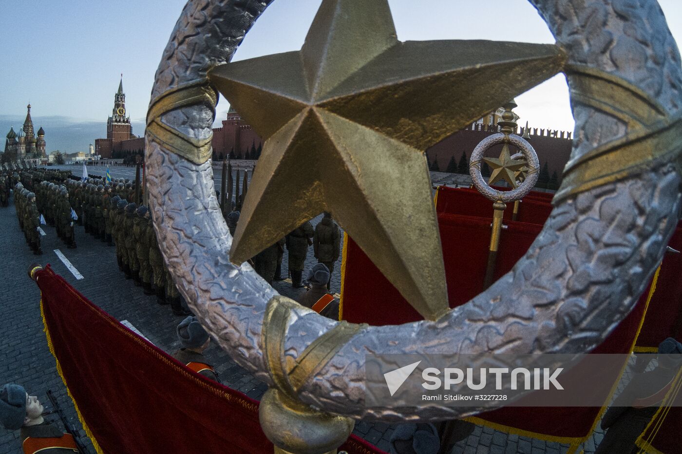 Rehearsal of march devoted to 76th anniversary of military parade on November 7, 1941