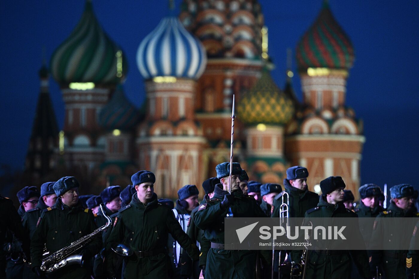Rehearsal of march devoted to 76th anniversary of military parade on November 7, 1941