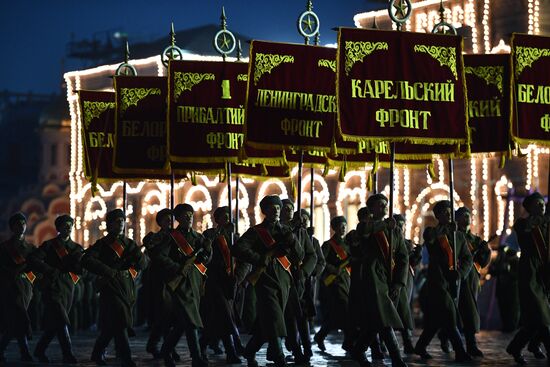 Rehearsal of march devoted to 76th anniversary of military parade on November 7, 1941