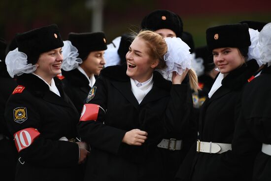 Rehearsal of march devoted to 76th anniversary of military parade on November 7, 1941