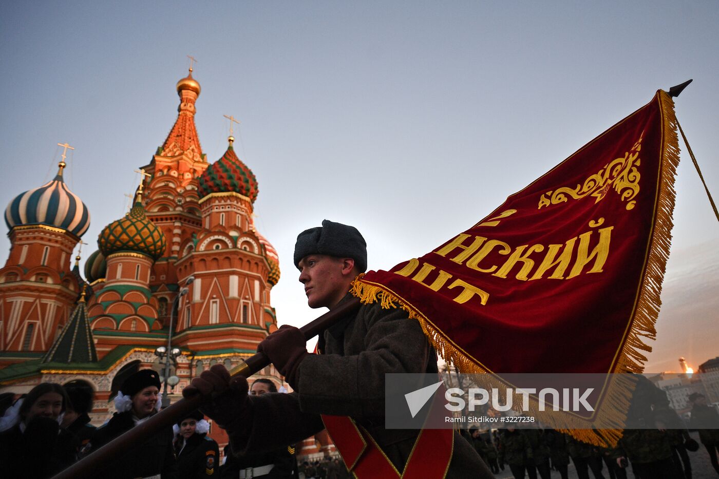 Rehearsal of march devoted to 76th anniversary of military parade on November 7, 1941