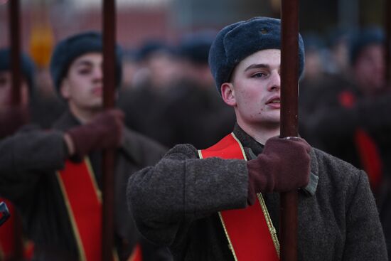 Rehearsal of march devoted to 76th anniversary of military parade on November 7, 1941