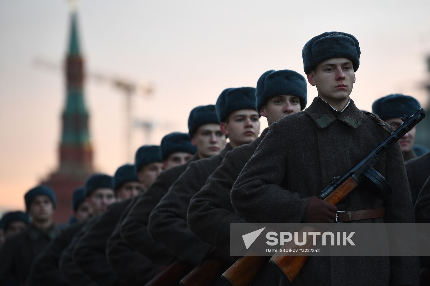 Rehearsal of march devoted to 76th anniversary of military parade on November 7, 1941