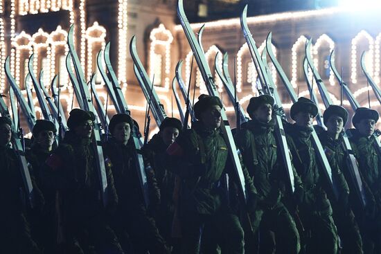 Rehearsal of march devoted to 76th anniversary of military parade on November 7, 1941