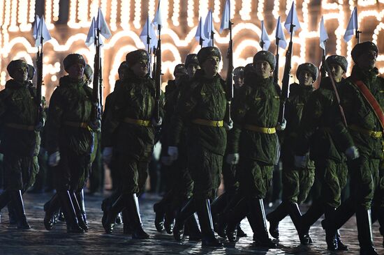 Rehearsal of march devoted to 76th anniversary of military parade on November 7, 1941