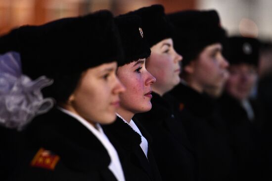 Rehearsal of march devoted to 76th anniversary of military parade on November 7, 1941