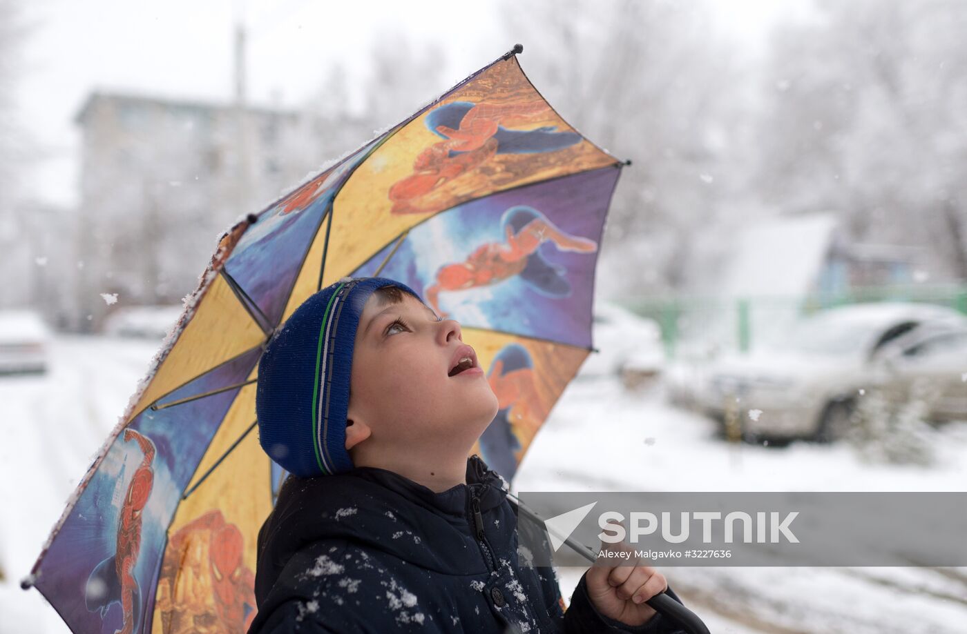 Snowfall in Omsk