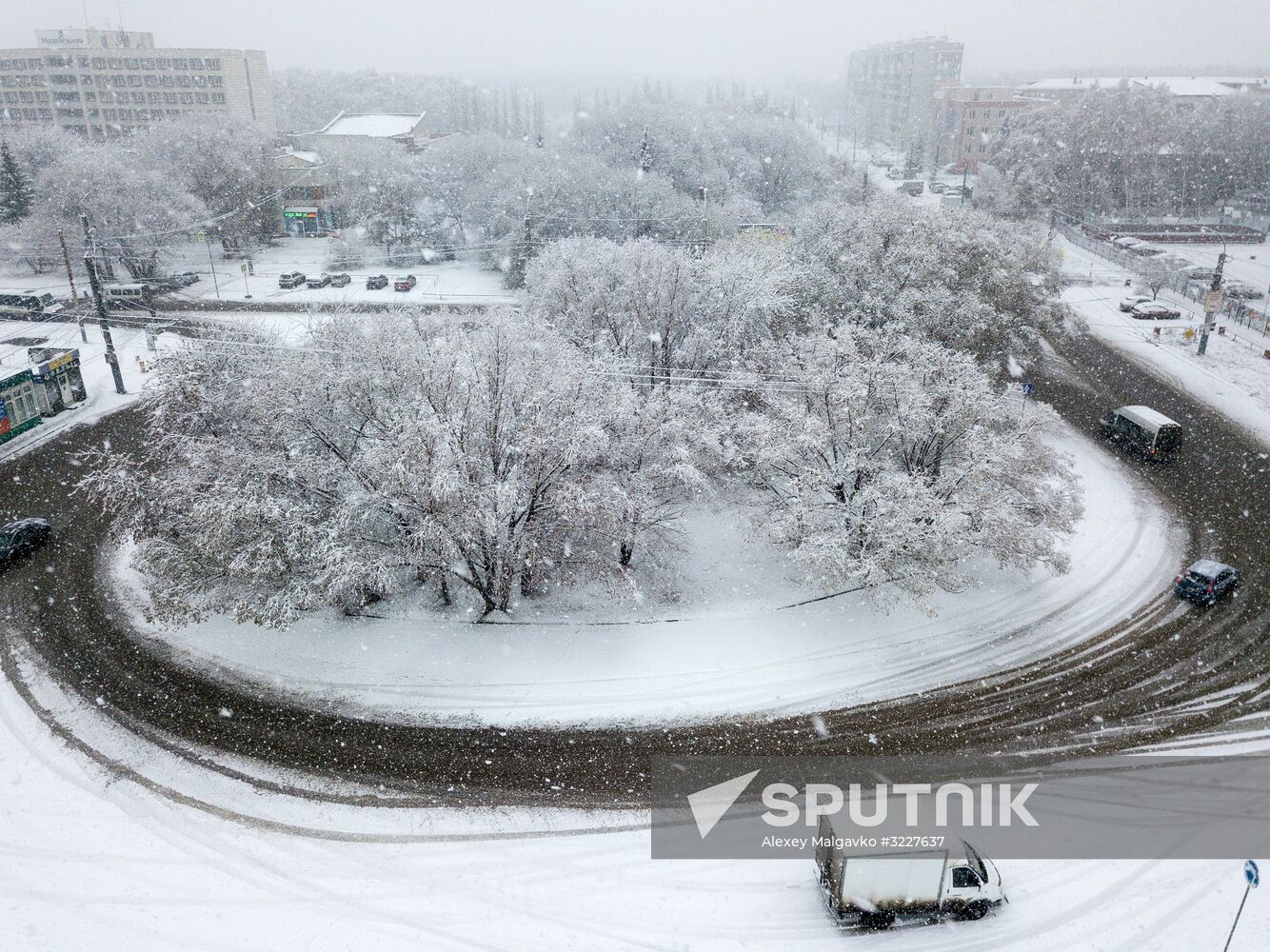 Snowfall in Omsk