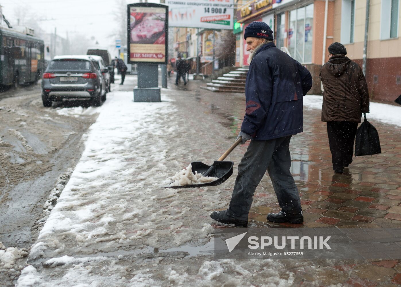 Snowfall in Omsk