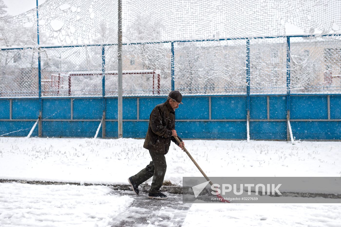 Snowfall in Omsk