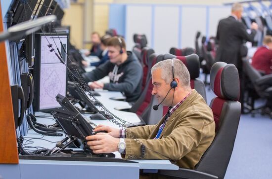 Russian Minister of Transport Maksim Sokolov visits new flight control center