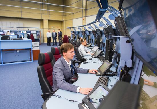 Russian Minister of Transport Maksim Sokolov visits new flight control center