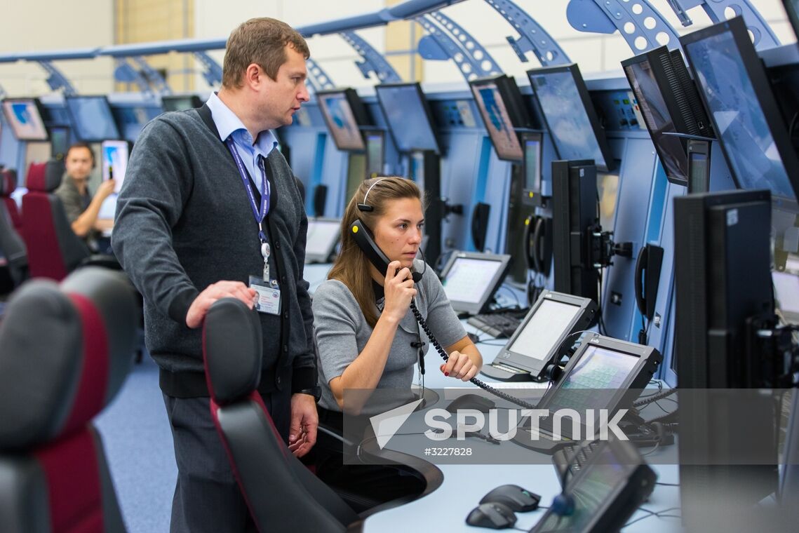 Russian Minister of Transport Maksim Sokolov visits new flight control center