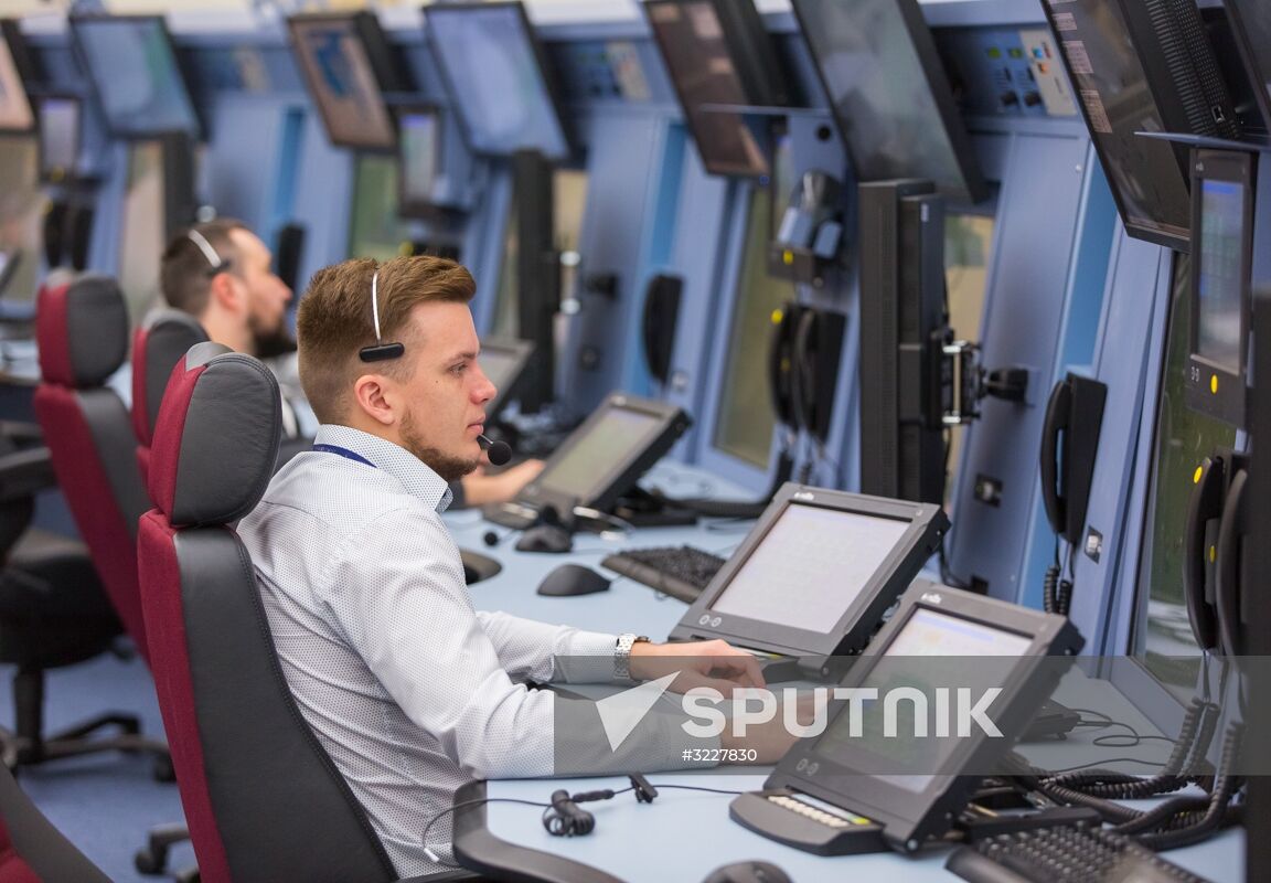 Russian Minister of Transport Maksim Sokolov visits new flight control center