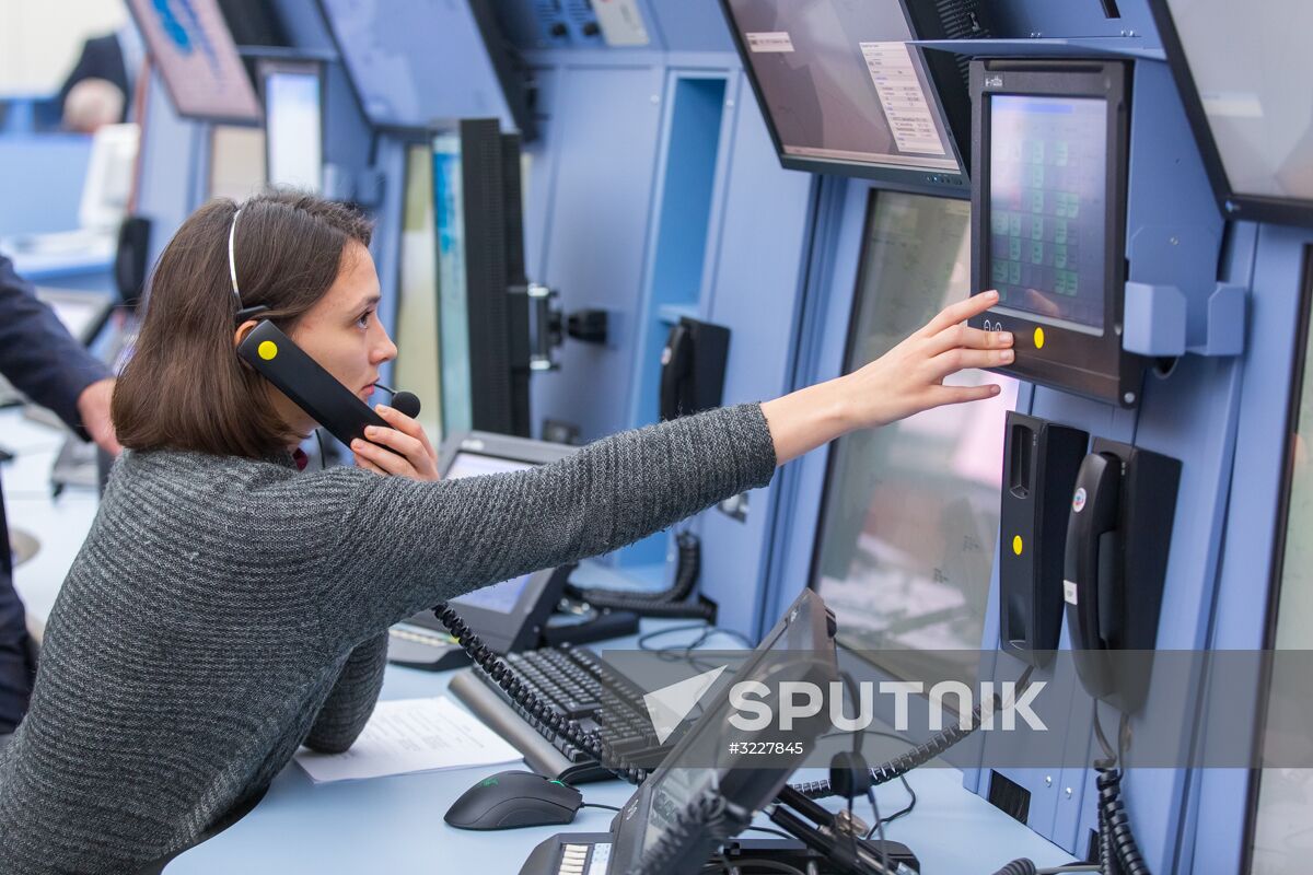Russian Minister of Transport Maksim Sokolov visits new flight control center