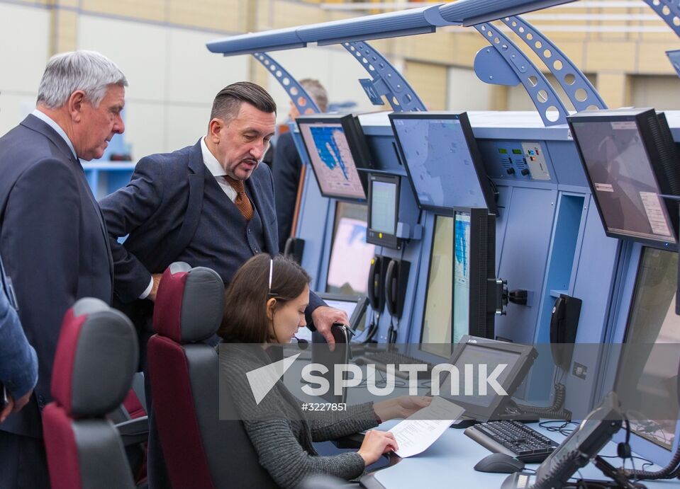 Russian Minister of Transport Maksim Sokolov visits new flight control center