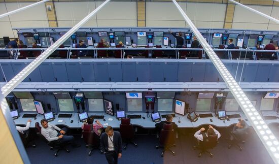 Russian Transport Minister Maxim Sokolov visits new air traffic control center