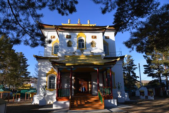 The settlement of Aginskoye in Transbaikal Territory