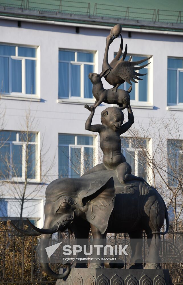 Settlement of Aginskoye in Transbaikal Territory