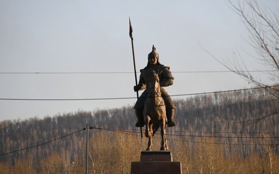 Settlement of Aginskoye in Transbaikal Territory