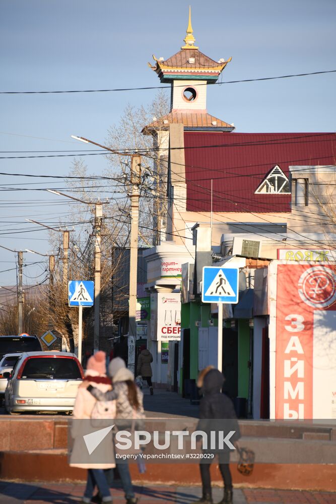 Settlement of Aginskoye in Transbaikal Territory