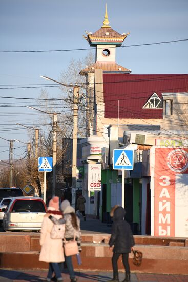 Settlement of Aginskoye in Transbaikal Territory