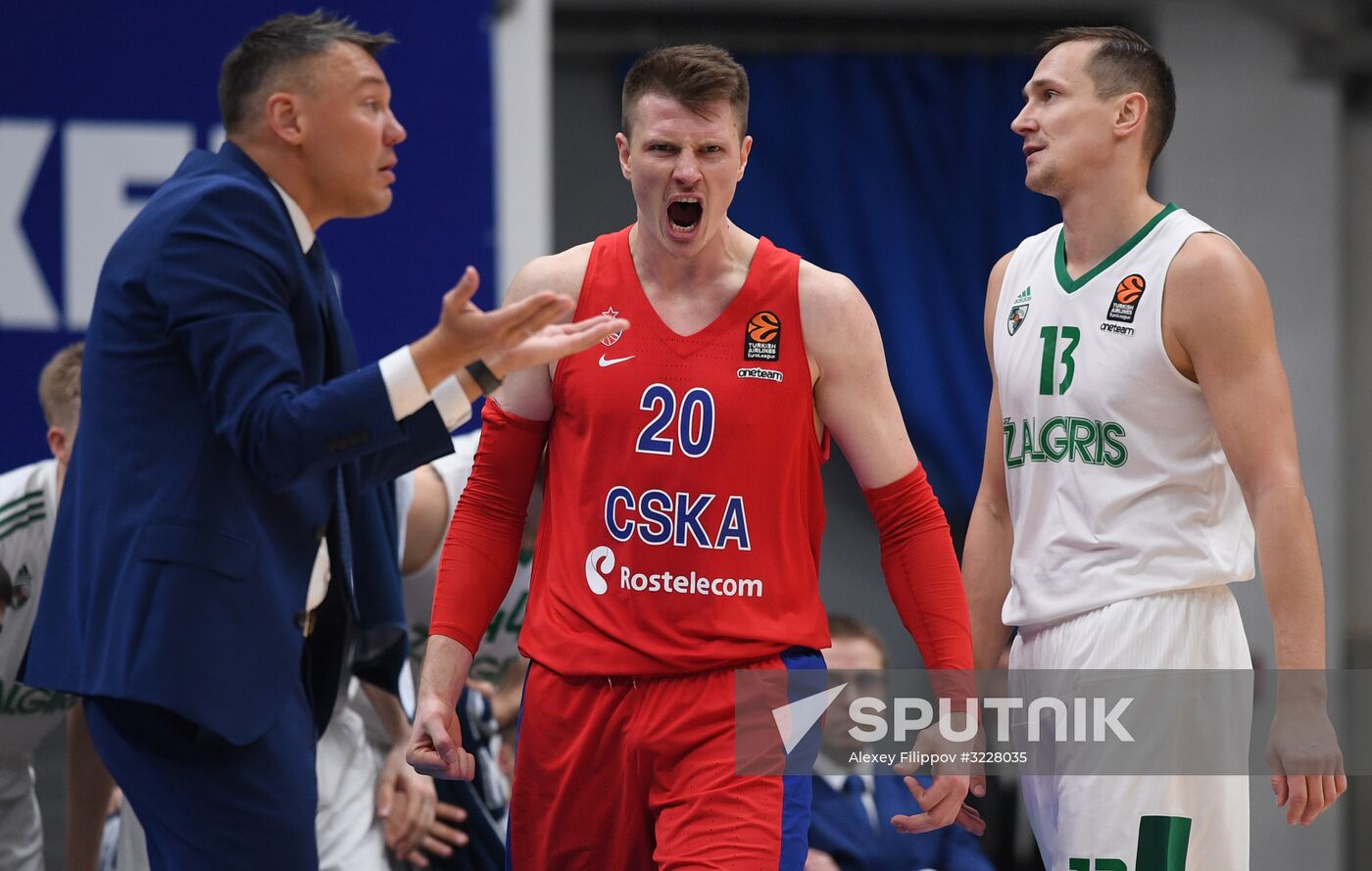 Basketball. Euroleague. CSKA vs. Zalgiris