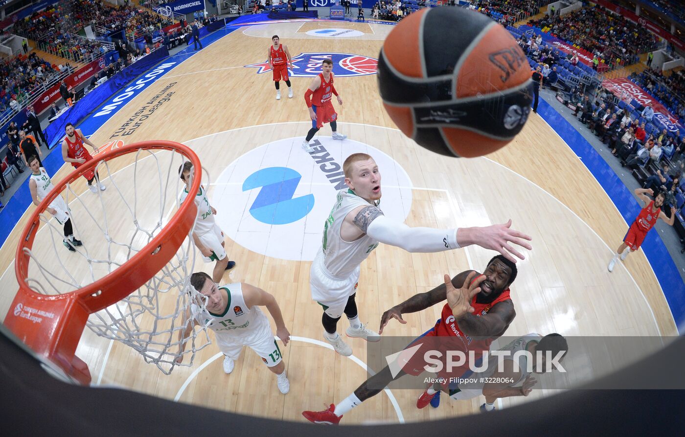 Basketball. Euroleague. CSKA vs. Zalgiris