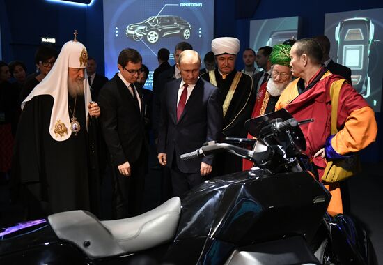 President Vladimir Putin visited Russia Focused on the Future exhibition