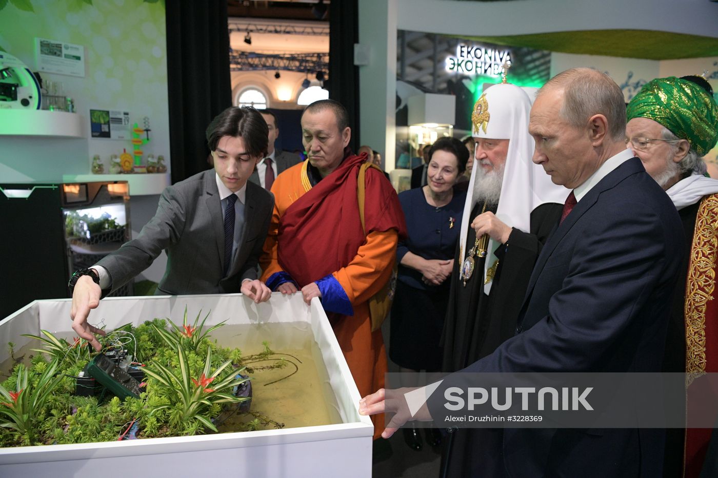 President Vladimir Putin visits Russia Focused On The Future exhibition
