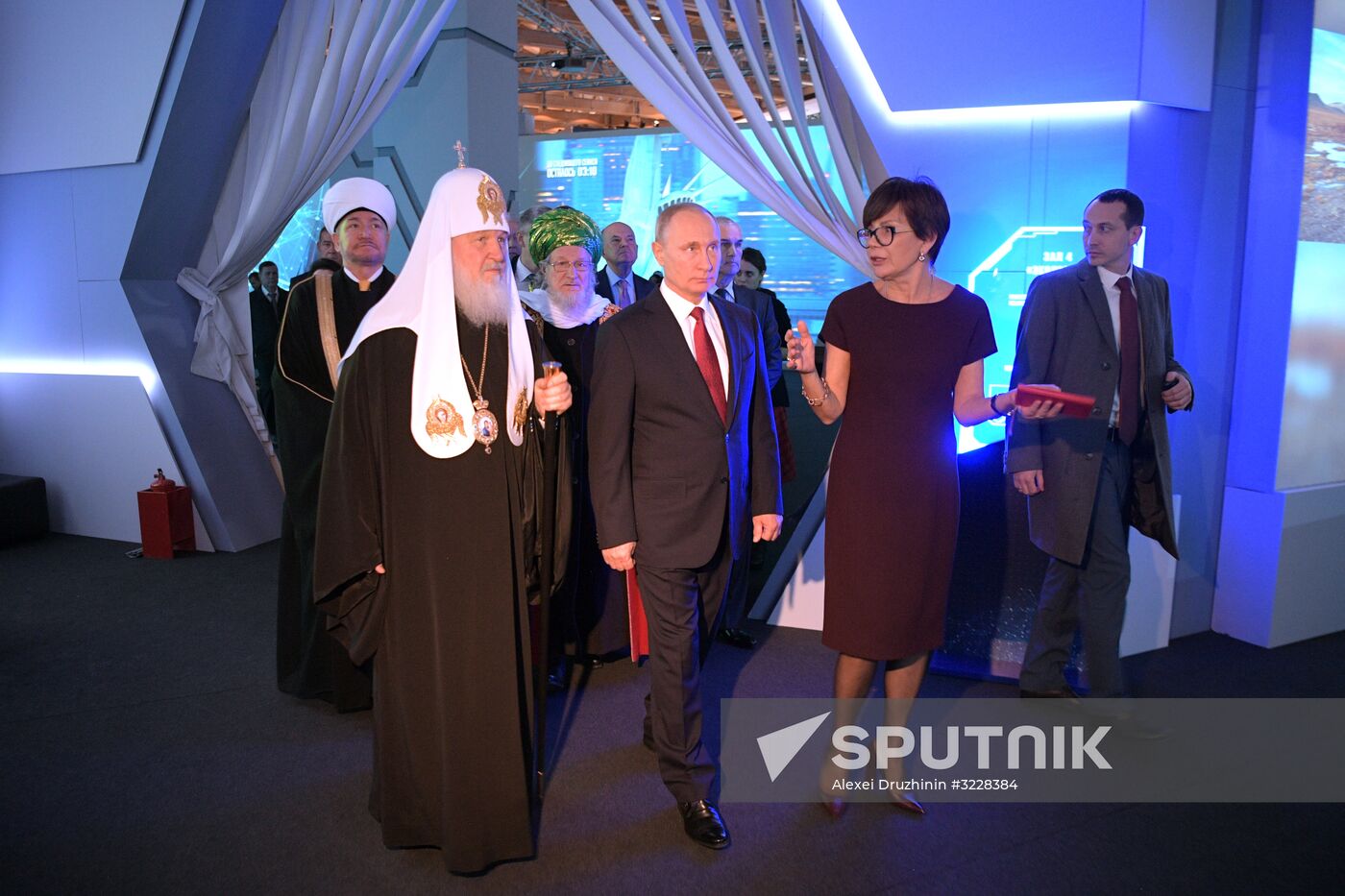 President Vladimir Putin visits Russia Focused On The Future exhibition