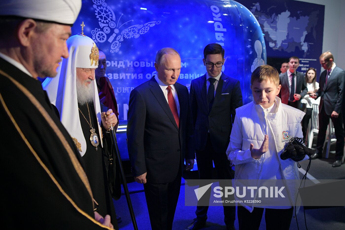 President Vladimir Putin visits Russia Focused On The Future exhibition