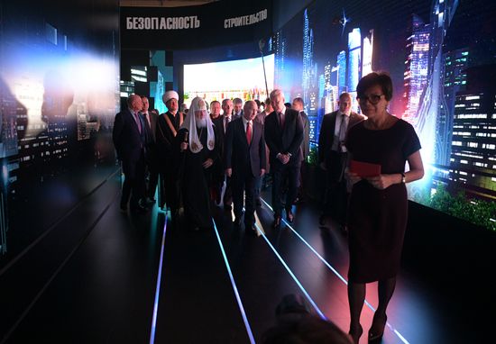 President Vladimir Putin visits Russia Focused On The Future exhibition