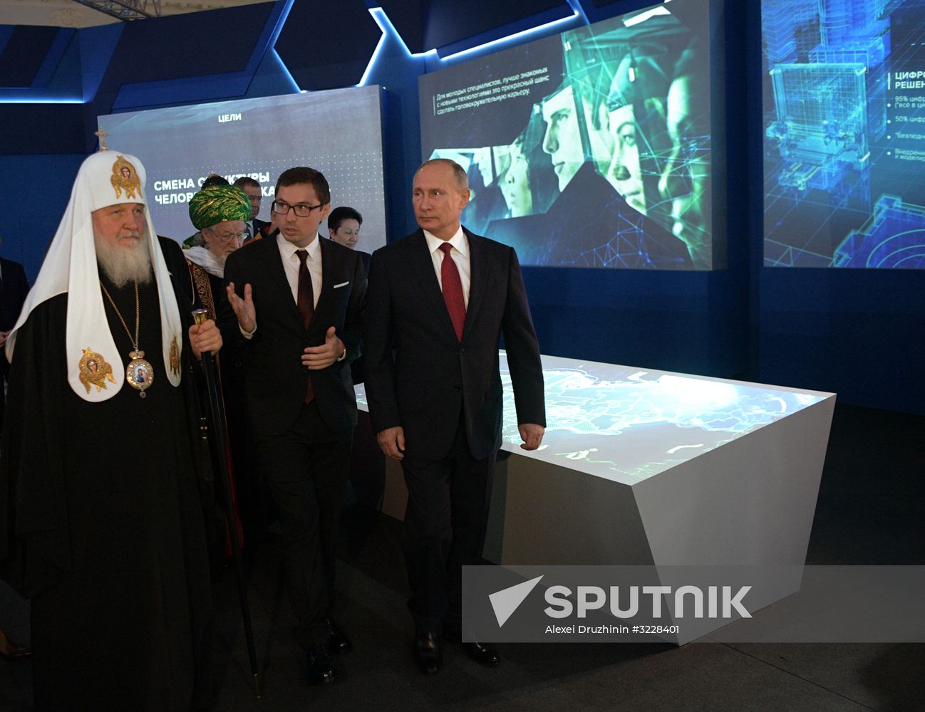 President Vladimir Putin visits Russia Focused On The Future exhibition
