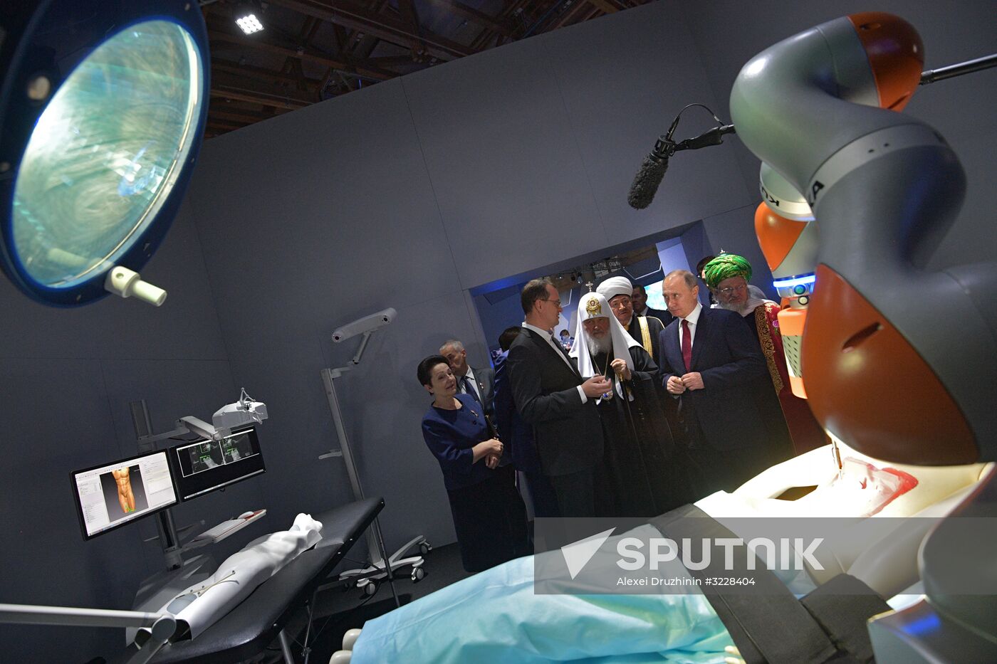 President Vladimir Putin visits Russia Focused On The Future exhibition