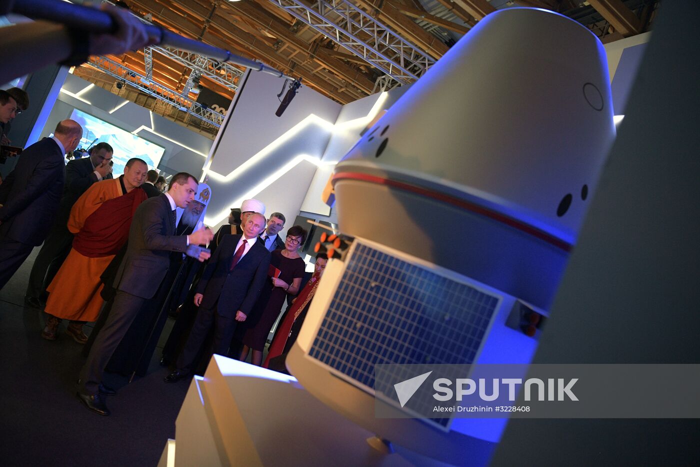 President Vladimir Putin visits Russia Focused On The Future exhibition